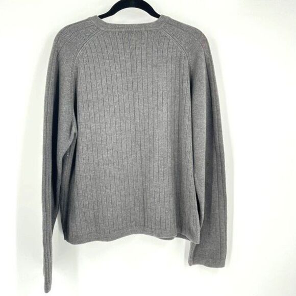 Vintage 90s Abercrombie And Fitch Mens Knit A/92 Pullover Sweatee Ribbed Gray XL - Picture 2 of 7